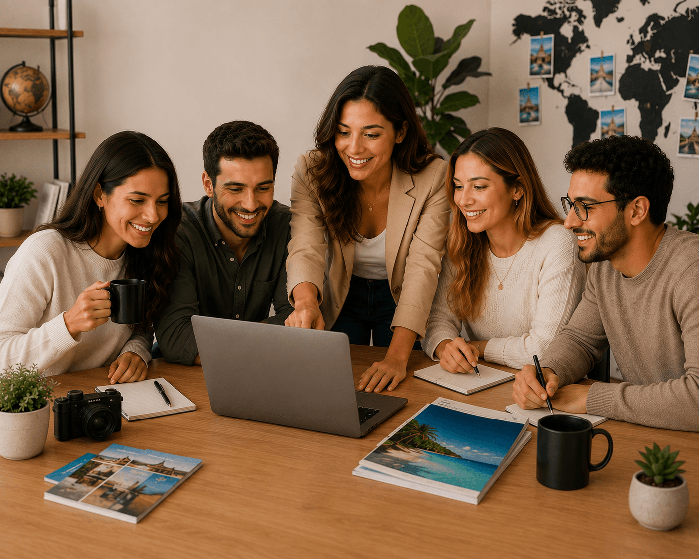 Consultores a participar numa sessão de formação digital